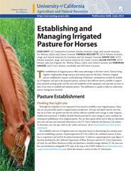Establishing and Managing Irrigated Pasture for Horses