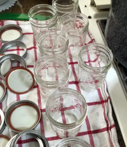 Clean jars with new lids and bands