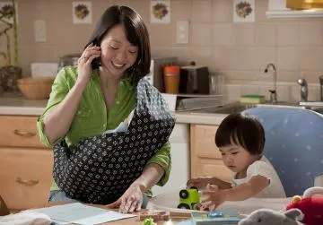 Breastfeeding Peer Counseling Mom on Phone