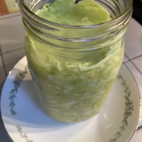 a jar of Sauerkraut