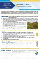 2017-18 Calaveras County Snapshot