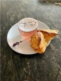 Jelly and Scone on Plate