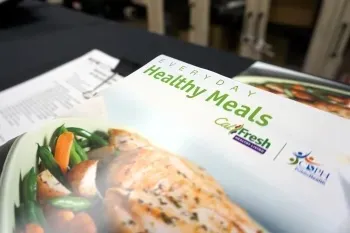 Booklet of healthy recipes used by nutrition educators