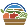 UCARN Small Farms Network Logo featuring a basket of produce with fields in the background.